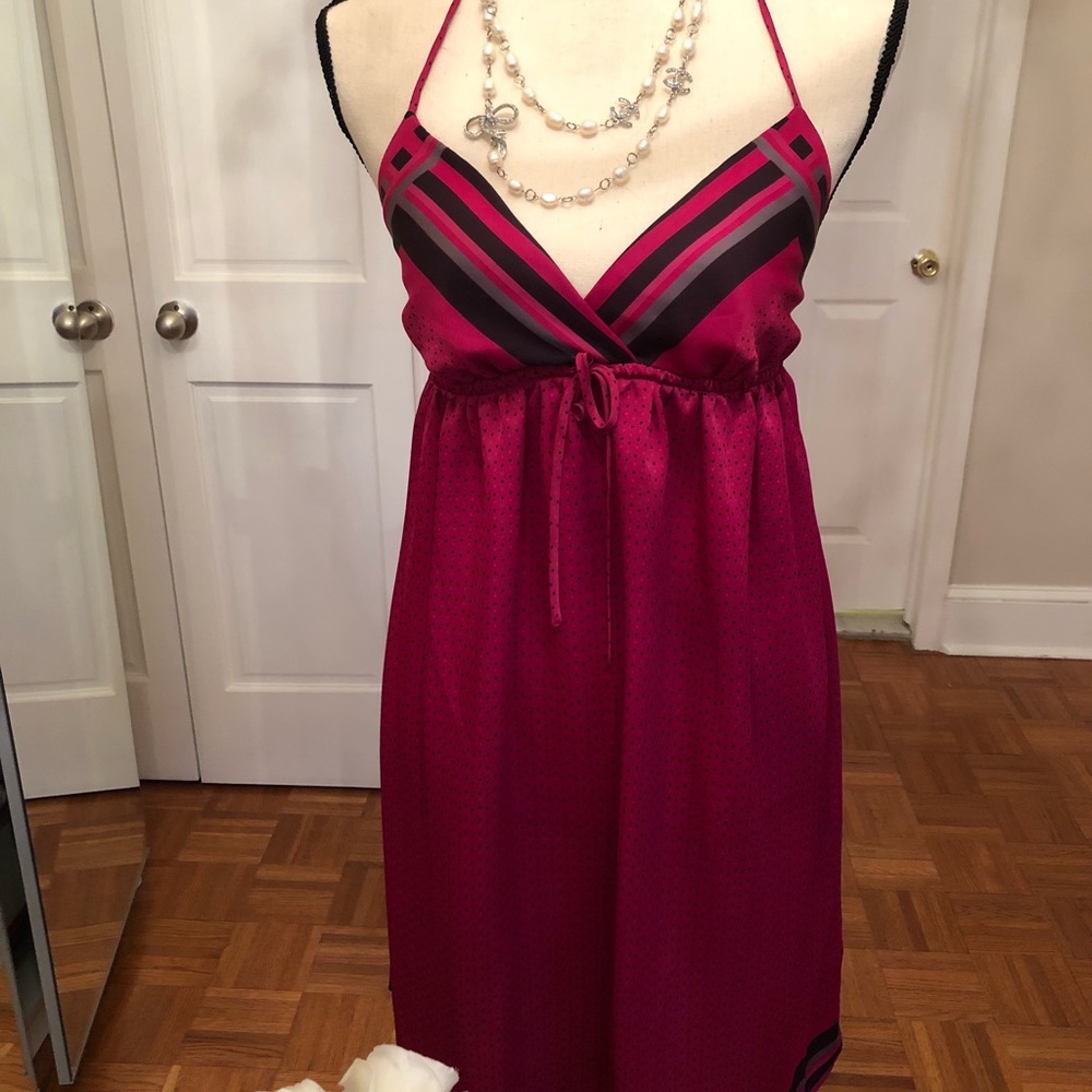 Sexy cross Silk dress